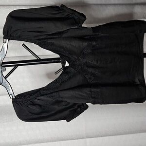 And Now This Black Satin Top